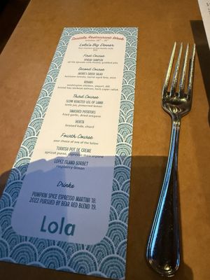 Menu photo 1 LOLA Seattle, WA Menu photo 1 LOLA Seattle, WA