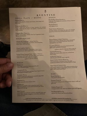 Menu photo 4 Aventine Rome Rome, GA