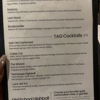 Echo & Rig - Menu - Steakhouses Near Me - Henderson, Nevada