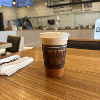 Nguyen’s Kitchen - Thai Tea 10/10 refreshing and delicious - Vietnamese Near Me - Long Beach, California