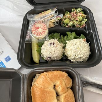 Chicken Salad Chick - a sandwich and salad in a plastic container - Southern Near Me - Charlotte, North Carolina Chicken Salad Chick - a sandwich and salad in a plastic container - Southern Near Me - Charlotte, North Carolina