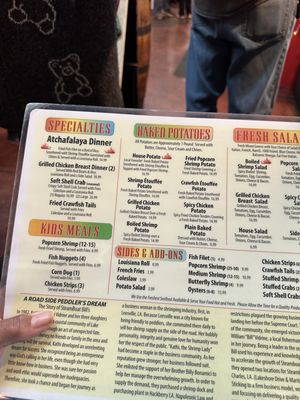 Menu photo 3 Steamboat Bills Lake Charles, LA