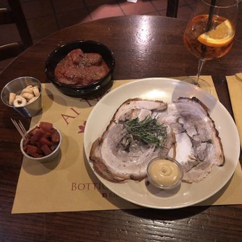 Ai Tre Scalini - Beef meetballs with sauce, porchetta with rosemary.... and some coppietta oven dried pork! Sooo sooo delicious!!! - Wine Bars Near Me - Rome, RM