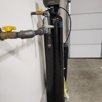 Dylans Plumbing Group - He found a way so the water softener system wouldn't stick so far out from the wall. So helpful if you have a tandem garage! - Plumbing Near Me - Ontario, California Dylans Plumbing Group - He found a way so the water softener system wouldn't stick so far out from the wall. So helpful if you have a tandem garage! - Plumbing Near Me - Ontario, California
