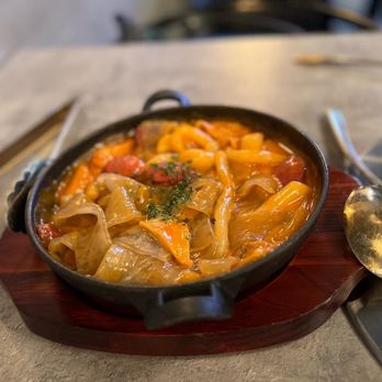 The Crew - Tteokbokki w/ wide glass noodles - Korean Near Me - San Francisco, California The Crew - Tteokbokki w/ wide glass noodles - Korean Near Me - San Francisco, California
