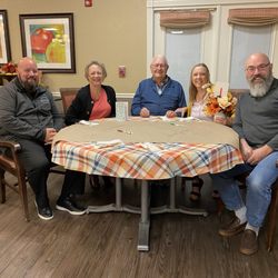 Willow Springs Assisted Living - Enjoying a Thanksgiving feast with My Grandpa Jessee and family.