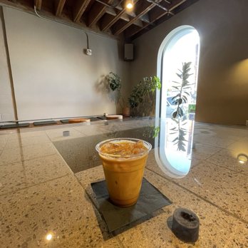 Concierge Coffee - Saffron Latte (TikTok: @justandyvu) - Coffee & Tea Near Me - Los Angeles, California