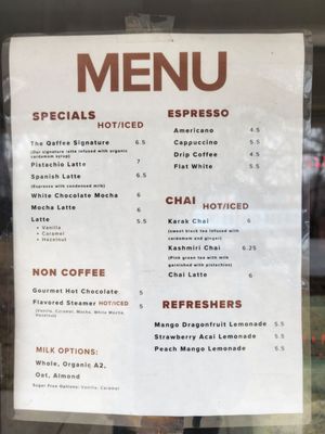 Menu photo 1 Qaffee House Columbia, MD