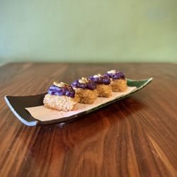 Shojin - NEW | Garlic Purple Potato on Crispy Rice