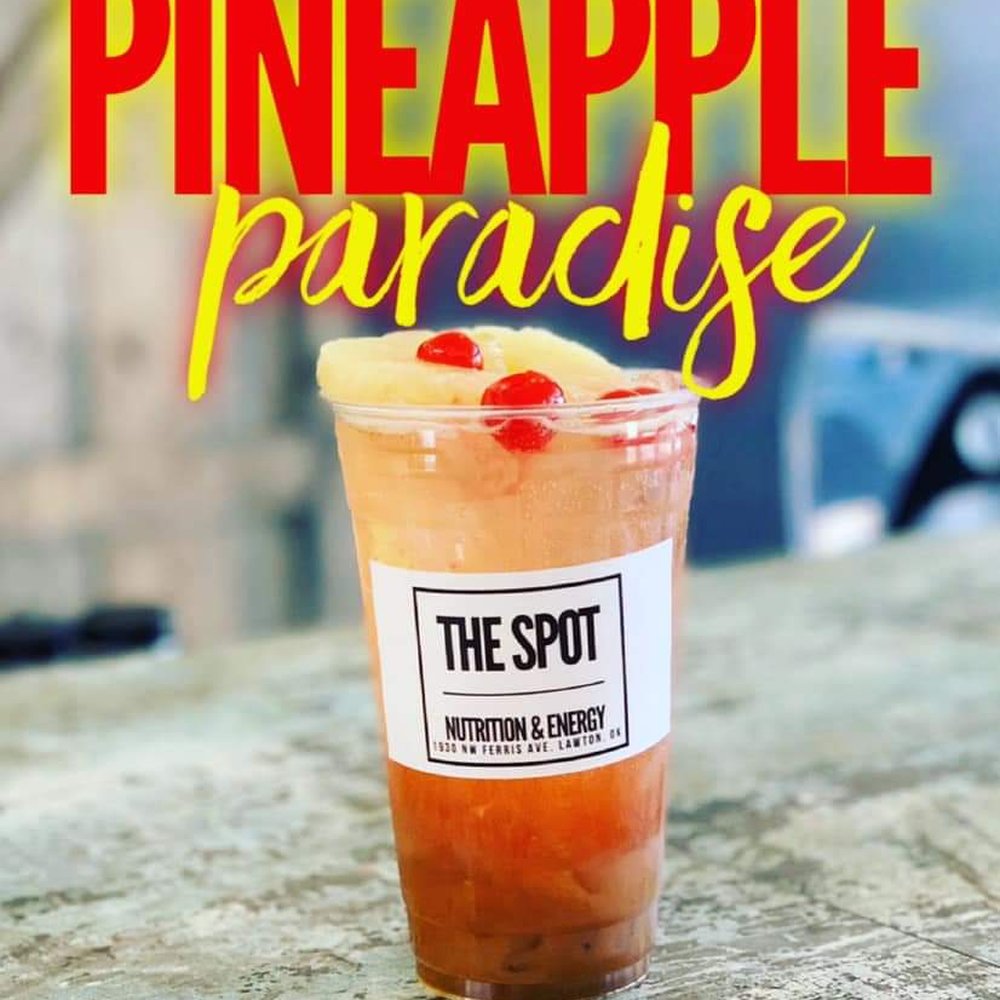 The Spot - a pineapple paradise drink with a pineapple garnish - Vitamins & Supplements Near Me - Lawton, Oklahoma The Spot - a pineapple paradise drink with a pineapple garnish - Vitamins & Supplements Near Me - Lawton, Oklahoma