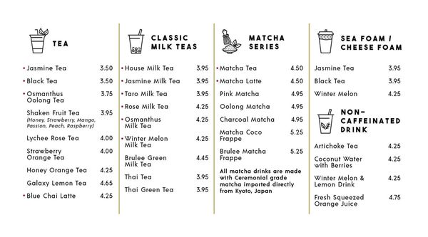 Menu photo 7 Muse Tea Houston, TX