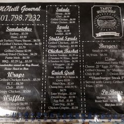 McNeill General Store - Menu