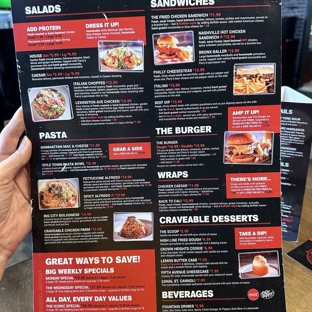 Parry's Pizzeria & Taphouse - Menu - Pizza Near Me - Houston, Texas