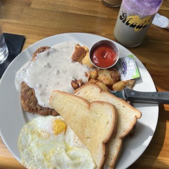 Madi - Country fried steak, medium eggs, white toast - Breakfast & Brunch Near Me - San Diego, California Madi - Country fried steak, medium eggs, white toast - Breakfast & Brunch Near Me - San Diego, California