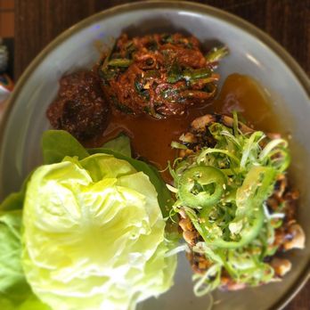 Abang Yoli - Chicken lettuce wraps with Kimchi on the side - Chicken Shop Near Me - Minneapolis, Minnesota Abang Yoli - Chicken lettuce wraps with Kimchi on the side - Chicken Shop Near Me - Minneapolis, Minnesota