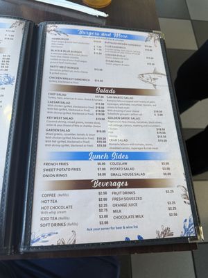 Menu photo 1 High Tide Restaurant Key Largo, FL