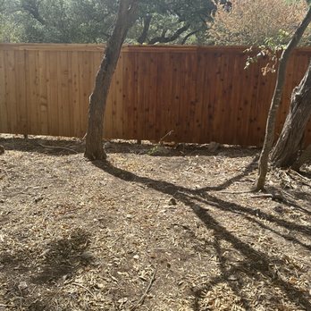 Shelton's Outback Fence - This is good pic that shows before and after sealer. - Fences & Gates Near Me - New Braunfels, Texas