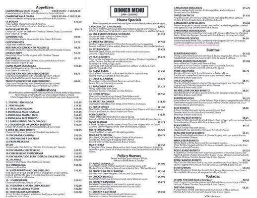 Menu photo 1 Mazatlan Mexican Restaurant Sherwood, OR Menu photo 1 Mazatlan Mexican Restaurant Sherwood, OR