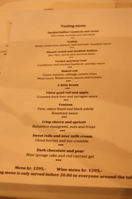 Menu photo 4 Statholdergaarden og Statholderens Mat og Vinkjeller Oslo, 03