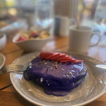 Coral Reef - Ube mochi pancakes - Breakfast & Brunch Near Me - Lahaina, Hawaii Coral Reef - Ube mochi pancakes - Breakfast & Brunch Near Me - Lahaina, Hawaii