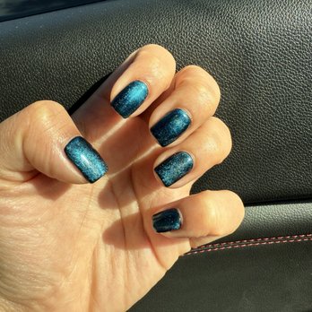 Hyatt Nail Bar - Cat eye with blue jelly - Nail Salons Near Me - San Antonio, Texas Hyatt Nail Bar - Cat eye with blue jelly - Nail Salons Near Me - San Antonio, Texas