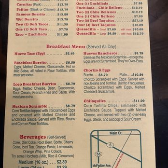 The Original Taco Factory - Menu - Mexican Near Me - Tustin, California