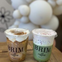 Brim Coffee - Cookie butter latte and strawberry matcha
