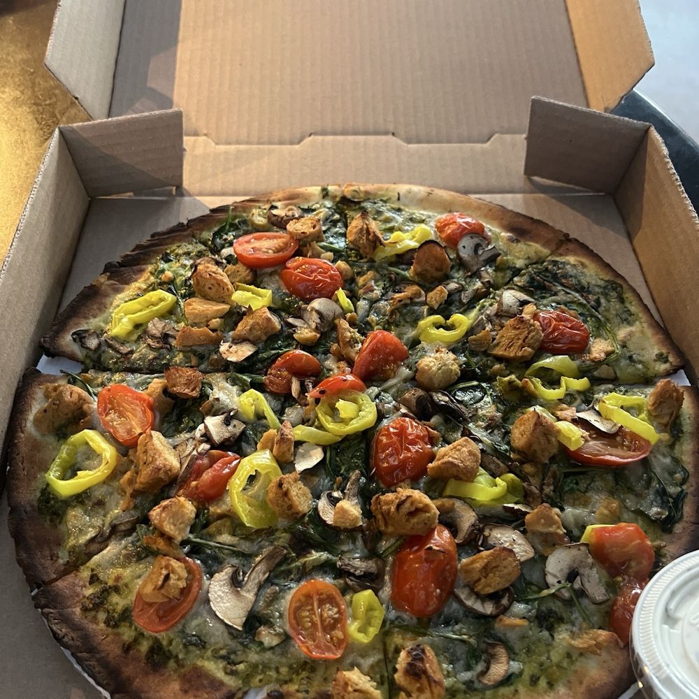 Vegan Gluten Free Garden Pesto Pizza Vegan Gluten Free Garden Pesto Pizza