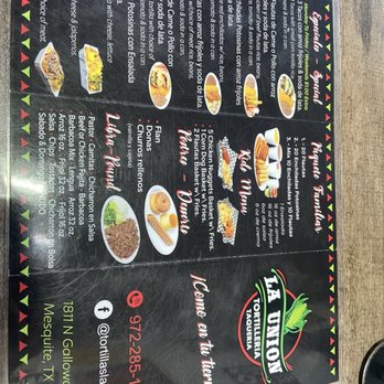 Tortilleria La Union - Menu - Mexican Near Me - Mesquite, Texas Tortilleria La Union - Menu - Mexican Near Me - Mesquite, Texas