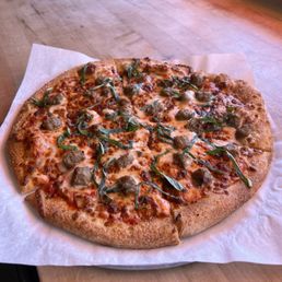 September 11, 2026 - margarita pizza with added Italian sausage September 11, 2026 - margarita pizza with added Italian sausage