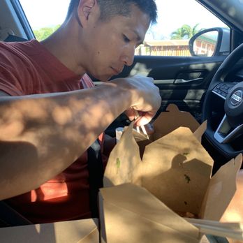 Star Noodle - My husband enjoying ALL the food. - Asian Fusion Near Me - Lahaina, Hawaii Star Noodle - My husband enjoying ALL the food. - Asian Fusion Near Me - Lahaina, Hawaii
