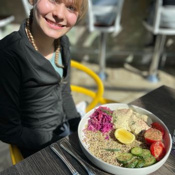 Bar Serra - Mediterranean bowl ...she vegan, add chicken if you like meat... deeelish! - Cocktail Bars Near Me - Tulsa, Oklahoma Bar Serra - Mediterranean bowl ...she vegan, add chicken if you like meat... deeelish! - Cocktail Bars Near Me - Tulsa, Oklahoma