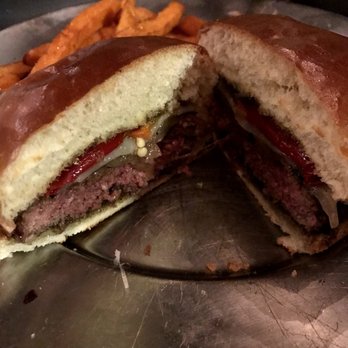 Eureka! - Bison burger, cooked medium rare - American Near Me - Berkeley, California