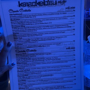 Karaoke Bleu - Drink menu - Karaoke Near Me - Los Angeles, California Karaoke Bleu - Drink menu - Karaoke Near Me - Los Angeles, California