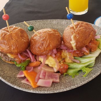 Lamplight Lounge - Angus beef sliders $22 - New American Near Me - Anaheim, California