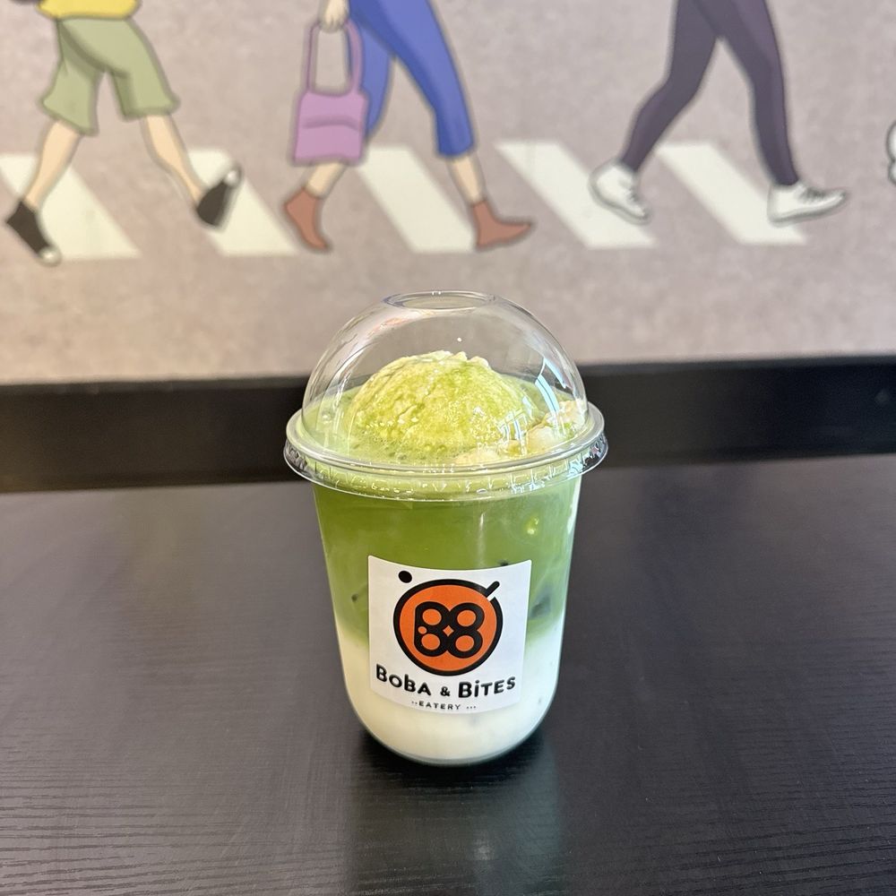 Boba and Bites - matcha float - Bubble Tea Near Me - Bellingham, Washington