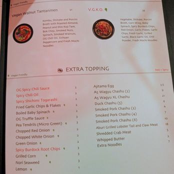MENSHO - Thank you for the clearly labeled "green leaf" vegan options. Please include cilantro in the description. - Ramen Near Me - Walnut Creek, California