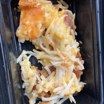 Batter & Berries - B&B cheese crusted hash browns - took off the lid and looks like someone was eating right out of the container before giving to me - Breakfast & Brunch Near Me - Chicago, Illinois Batter & Berries - B&B cheese crusted hash browns - took off the lid and looks like someone was eating right out of the container before giving to me - Breakfast & Brunch Near Me - Chicago, Illinois