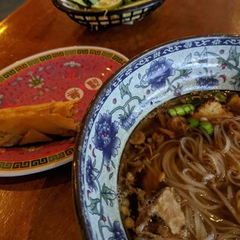 Mopho - Toppings and a crispy pork roll. - Vietnamese Near Me - New Orleans, Louisiana Mopho - Toppings and a crispy pork roll. - Vietnamese Near Me - New Orleans, Louisiana