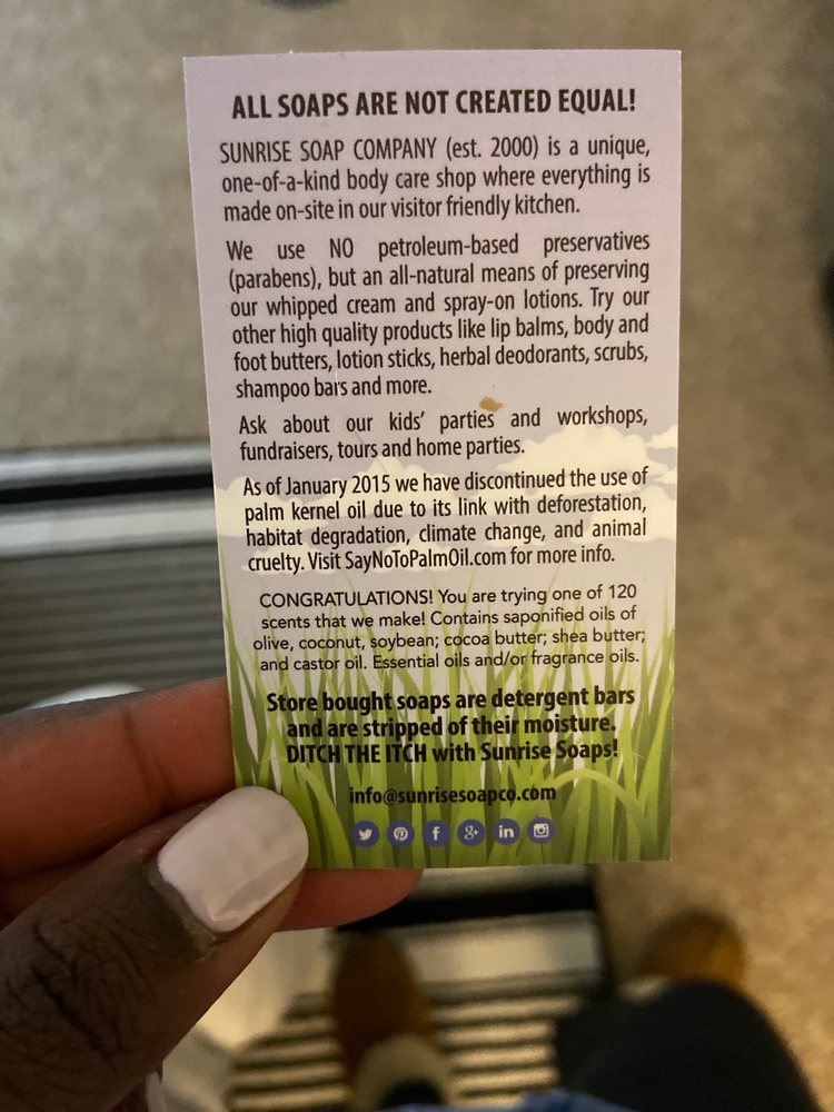SUNRISE SOAP COMPANY Updated October 2024 18 Photos & 34 Reviews