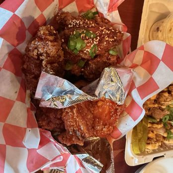 Don Chicken - Pine Brook - Half kbbq, half sweet and spicy wings - Chicken Wings Near Me - Pine Brook, New Jersey Don Chicken - Pine Brook - Half kbbq, half sweet and spicy wings - Chicken Wings Near Me - Pine Brook, New Jersey