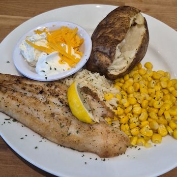 Cheddar's Scratch Kitchen - Grilled White Fish with Corn and Baked Potato - Comfort Food Near Me - Glendale, Arizona Cheddar's Scratch Kitchen - Grilled White Fish with Corn and Baked Potato - Comfort Food Near Me - Glendale, Arizona