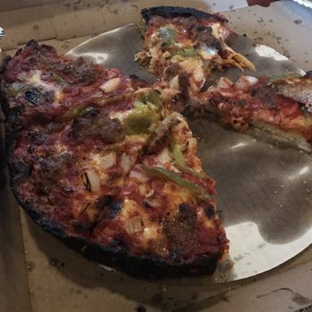 Revolution Brewing - Kedzie Brewery - We brought a pizza over from Pequod's to enjoy with their beer - Breweries Near Me - Chicago, Illinois Revolution Brewing - Kedzie Brewery - We brought a pizza over from Pequod's to enjoy with their beer - Breweries Near Me - Chicago, Illinois