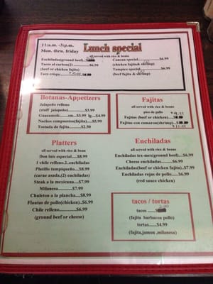Menu photo 2 Don Luis Mexican Restaurant Houston, TX Menu photo 2 Don Luis Mexican Restaurant Houston, TX