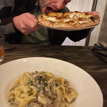 S Y Kitchen - Wild Mushroom Pappardelle and pizza. - Italian Near Me - Santa Ynez, California S Y Kitchen - Wild Mushroom Pappardelle and pizza. - Italian Near Me - Santa Ynez, California