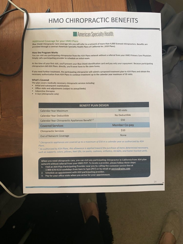 ACUPUNCTURE CHIROPRACTIC CENTER Updated February 2024 1818 Sierra