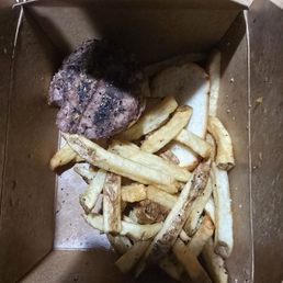 Thanks for the mashed potatoes and gravy! Oh wait, those are fries and a cold burger. Thanks for the mashed potatoes and gravy! Oh wait, those are fries and a cold burger.