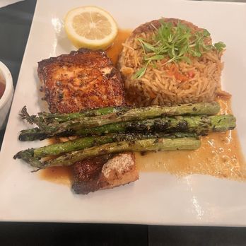 Charm Bar & Restaurant - Orange Ginger Glazed Salmon - Caribbean Near Me - Brooklyn, New York Charm Bar & Restaurant - Orange Ginger Glazed Salmon - Caribbean Near Me - Brooklyn, New York