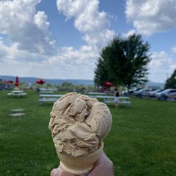 Westview Farm Creamery - Coffee ice cream and my terribly dried hand