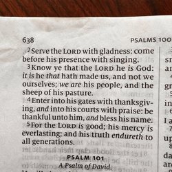 Highland Manor Inn & Conference Center - Psalms 101 a bible Open on the table to welcome a tired traveler. Thank you